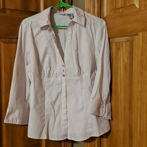 Details! Red & White Women's no boundaries Jr 19 Blouse